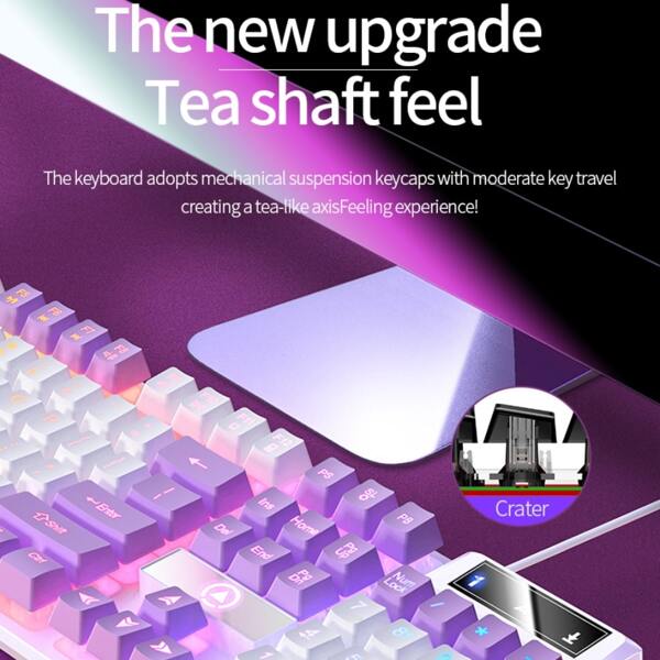 Wired Gaming Keyboard USB LED Lighting For Game Office Esports (Non