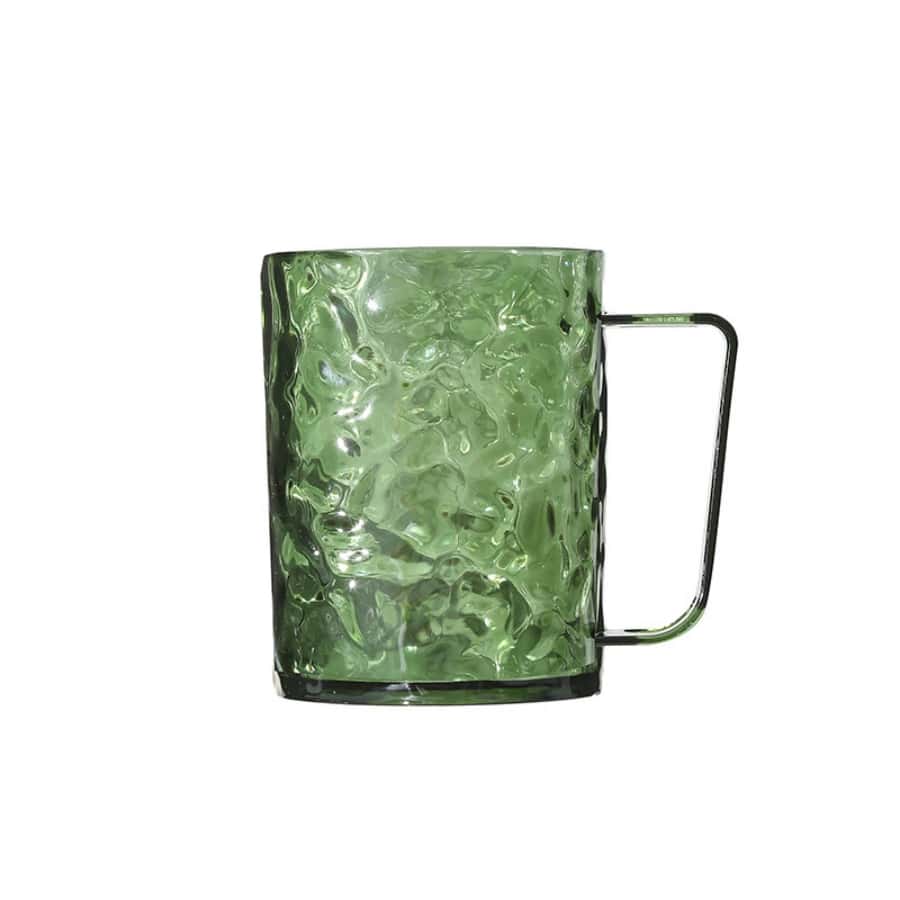 半透明冰川設計漱口水杯子牙刷杯子,灰色的 - 墨綠色 - 查看 1