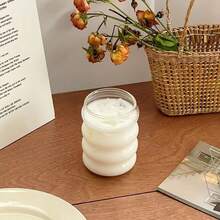 1 chiếc cốc thủy tinh INS tối giản của Hàn Quốc, cốc thủy tinh chịu nhiệt cao cấp Borosilicate đựng nước ép cà phê đá Americano - Trong sáng - Xem 4