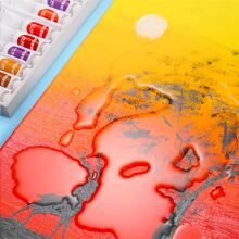 1pc Black Acrylic Paint - Black - View 2