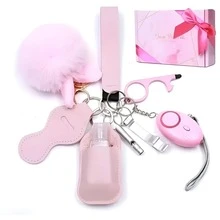 9pcs Qủa tặng Đóng gói Của phụ nữ An toàn Móc chìa khóa , Cá nhân Báo thức Móc chìa khóa , Bảo vệ Móc chìa khóa Phụ kiện Như Quà tặng lễ hội - Màu xanh Cadet - Xem 11