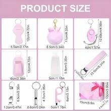 9pcs Qủa tặng Đóng gói Của phụ nữ An toàn Móc chìa khóa , Cá nhân Báo thức Móc chìa khóa , Bảo vệ Móc chìa khóa Phụ kiện Như Quà tặng lễ hội - Màu xanh Cadet - Xem 4