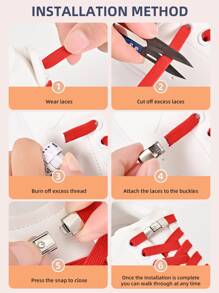 1雙帶切換扣緊實鬆緊帶，經典色彩豐富，適合穿搭運動鞋、運動鞋和休閒鞋。 - 紅色 - 查看 5