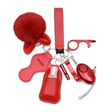 9pcs Qủa tặng Đóng gói Của phụ nữ An toàn Móc chìa khóa , Cá nhân Báo thức Móc chìa khóa , Bảo vệ Móc chìa khóa Phụ kiện Như Quà tặng lễ hội - Màu xanh Cadet - Xem 9