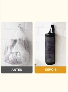 Puxa Saco Organizador Porta Sacolas Plásticas De Cozinha Cores Sortidas - Multicolorido - Visão 2