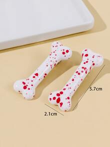 2 piezas moda sangre huesos Accesorios de pelo Pasador lado clips - Multicolor - Ver 3