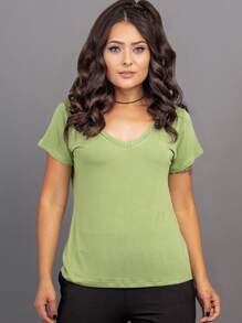 Women T-Shirts - 綠色 - 查看 2