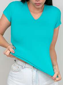 Women T-Shirts - 藍色 - 查看 9