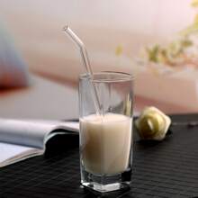 5pcs/Set Transparent High Boron Glass Straws With 1pc Cleaning Brush, Reusable And Convenient To Carry