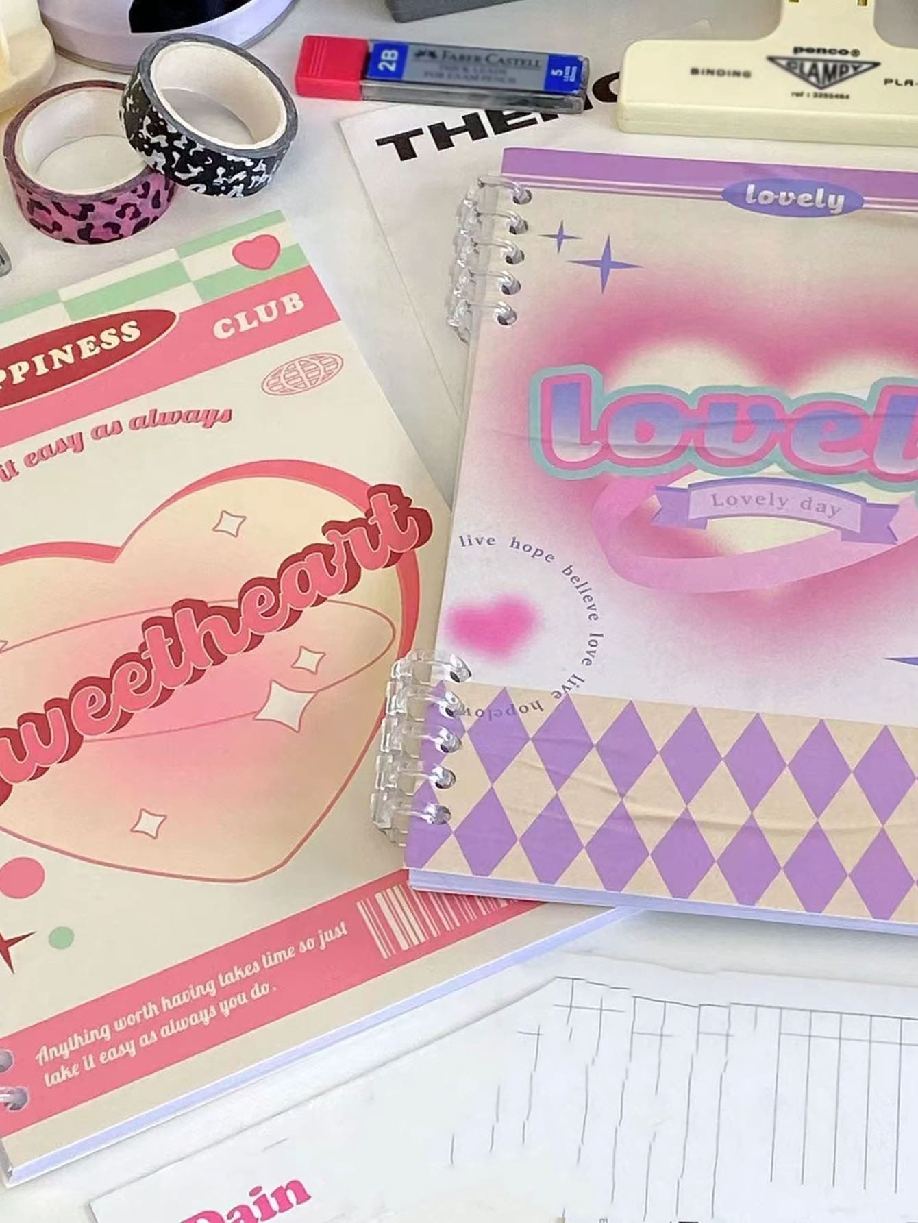 1pc A5 Looseleaf Notebook With Removable Pages, Ruled Lines, Cute Coil