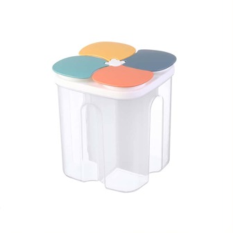 1pc Transparent Compartmentalized Sealed Storage Jar
