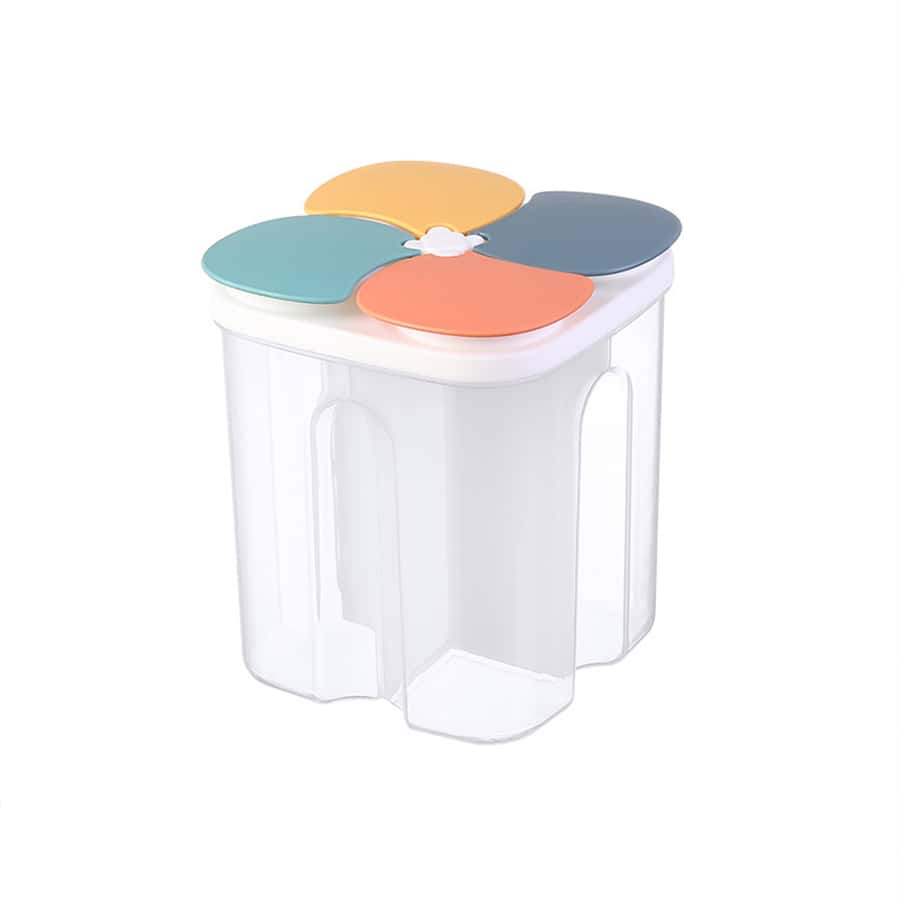 1pc Transparent Compartmentalized Sealed Storage Jar