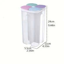 1pc Transparent Compartmentalized Sealed Storage Jar