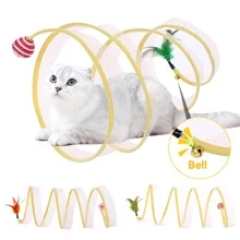 Túnel Dobrável de Mola Flexivel Para Gato