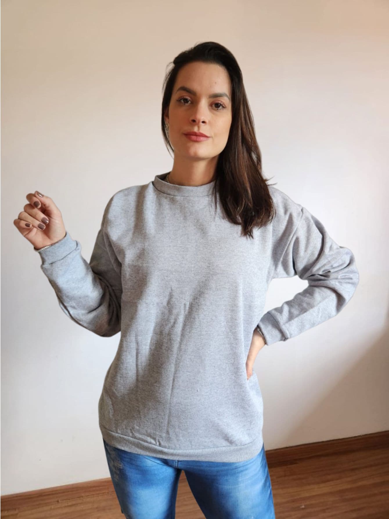 Women Sweatshirts - 淺灰色 - 查看 1