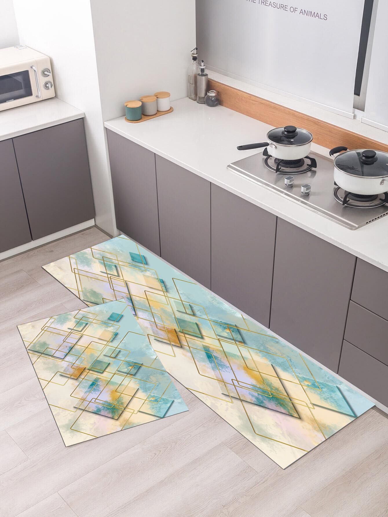 Waterproof And Anti-slip Nordic Modern Style Entryway Rug, Kitchen Carpet, Interior Decorative Carpet