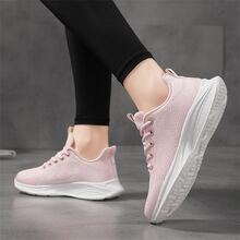 Women's Running Shoes, 2023 Summer New Style, Soft And Lightweight Jump Rope Shoes, Breathable Mesh Sport Shoes - Pink - View 3
