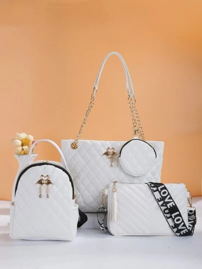 Fashionable And Practical Bag Set! Delicate Texture Combined With Exquisite Hardware, Each One With Unique Charm. Whether For Commuting, Dating Or Daily Outings, They Can Be Easily Matched To Enhance Your Style And Embark On A New Journey Of Refined Living.