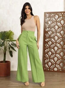 Women Pants - 綠色 - 查看 1