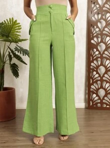 Women Pants - 綠色 - 查看 3