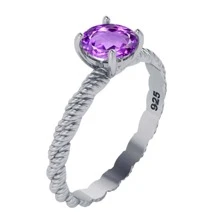 Fine Single Ring - Màu tím - Xem 1