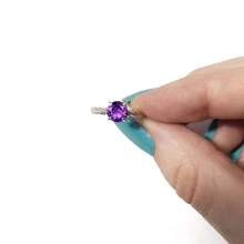 Fine Single Ring - Màu tím - Xem 4