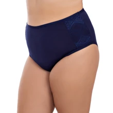 HIGH WAIST PANTS PLUS SIZE AND REGULAR LINGERIE LINGERIE PANTY - Black - View 10