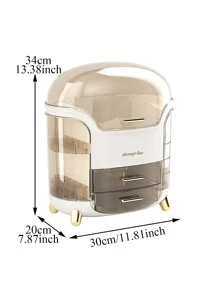 1pc Multifunctional Cosmetics Storage Box With Transparent Drawers, Waterproof & Dustproof Clear Plastic Organizer On Dresser With Big Size, For Bathroom Vanity, For Lipstick, Brushes, Lotions, Eyeshadow, Nail Polish And Jewelry And Desktop Storage,Room,Home,Bedroom,Bathroom,House,Pink Room,Living Room Decor,Travel Stuff,Gift Bag,Gifts For Mom,Dad,Men,Friends,Teacher,Birthday,Wedding,Desk,Shelves,Accessories,Gift Boxes,Funny Gift,Storage ,Jewellery Box,Pouch,Makeup Brush Holder,Brush Holder,Perfume Organiser,Pouch Bag,Gifts For Women,Christmas Gifts,Gift Ideas For Women - White - View 9