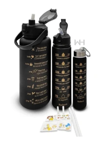 BOTELLA DE AGUA 3 PZAS - Negro - Ver 1