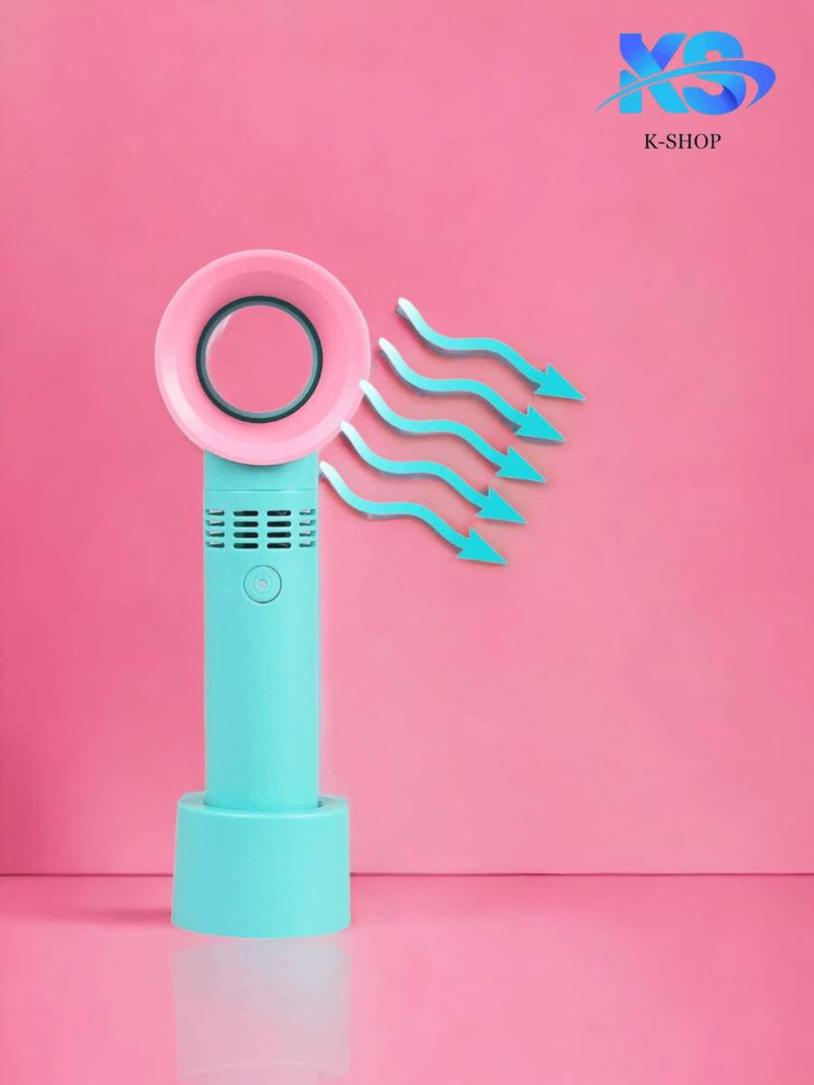 Ventilador de pestañas, ventilador recargable por USB, mini ventilador portátil de mano, aire acondicionado, secador de refrigeración para pestañas de secado acelerado - Azul - Ver 1