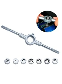 Kit 8 Piezas Tarraja Troquel Roscado Terraja Manual Milimetrico Ajustable Vmingo - Plateado - Ver 1