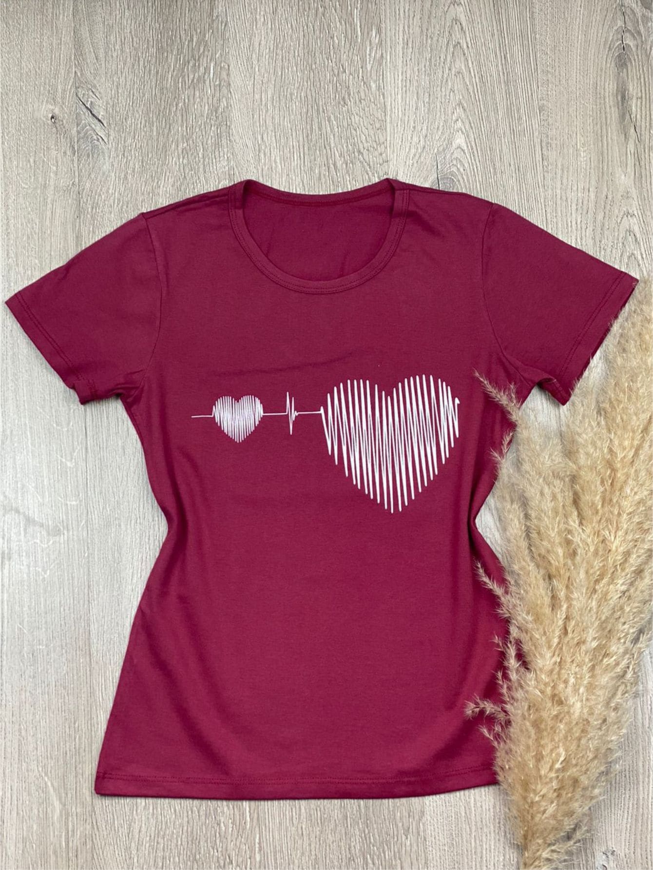 Women T-Shirts - Màu Đỏ Sâu - Xem 1