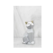 Gato Siames Geometrico Love and Lemons Resina - Blanco - Ver 2