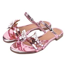 Women Flat Sandals - Hoa hồng vàng - Xem 6