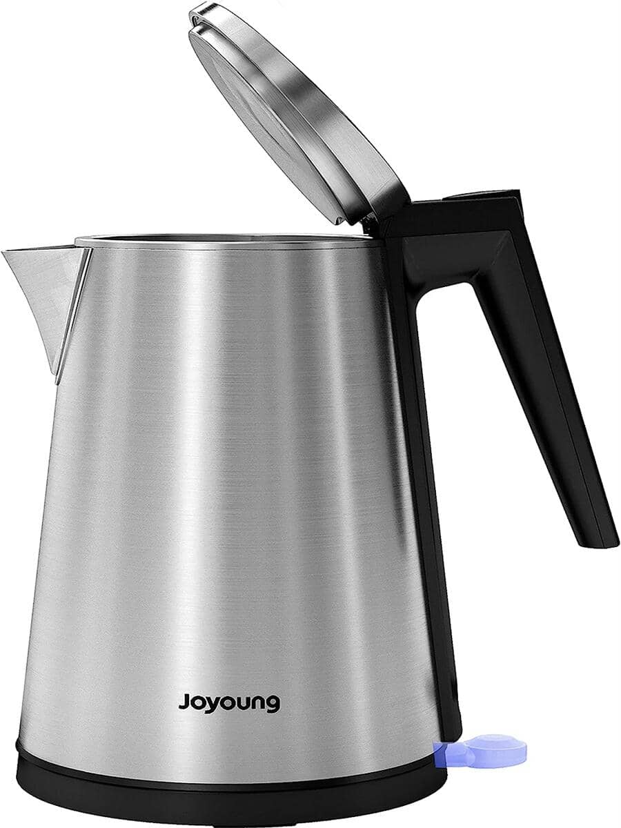 JOYOUNG Electric Kettle Stainless Steel Kettle Double Layer Hot Water Kettle Electric BPA-free Electric Water Kettle 1.5L STRIX Anti Scald - Silver - View 1