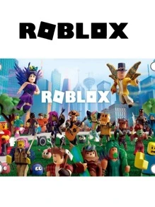 Party Kit 60 Disposable Roblox Character Guests 181 Pcs Cardboard Decoration Items Plates Cups Sweets + Canvas - Black - View 5