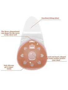 Sujetador Adhesivo Brasier Invisible para Mujer - Beis - Ver 2