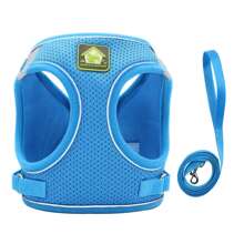 A Set Of Pet Harness And Leash, Soft Mesh Comfortable Breathable Adjustable Dog Vest Harness, Suitable For Small Dogs Or Puppies, All Seasons