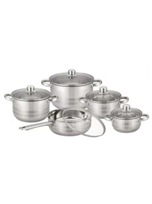 Batería de Cocina Yajad de Acero Inoxidable - Set de 10 Piezas Y201-RY10 para Cocinar con Estilo y Durabilidad - Gris - Ver 1