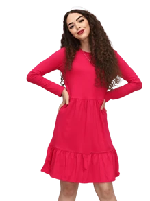 Women Dresses - 粉色 - 查看 1