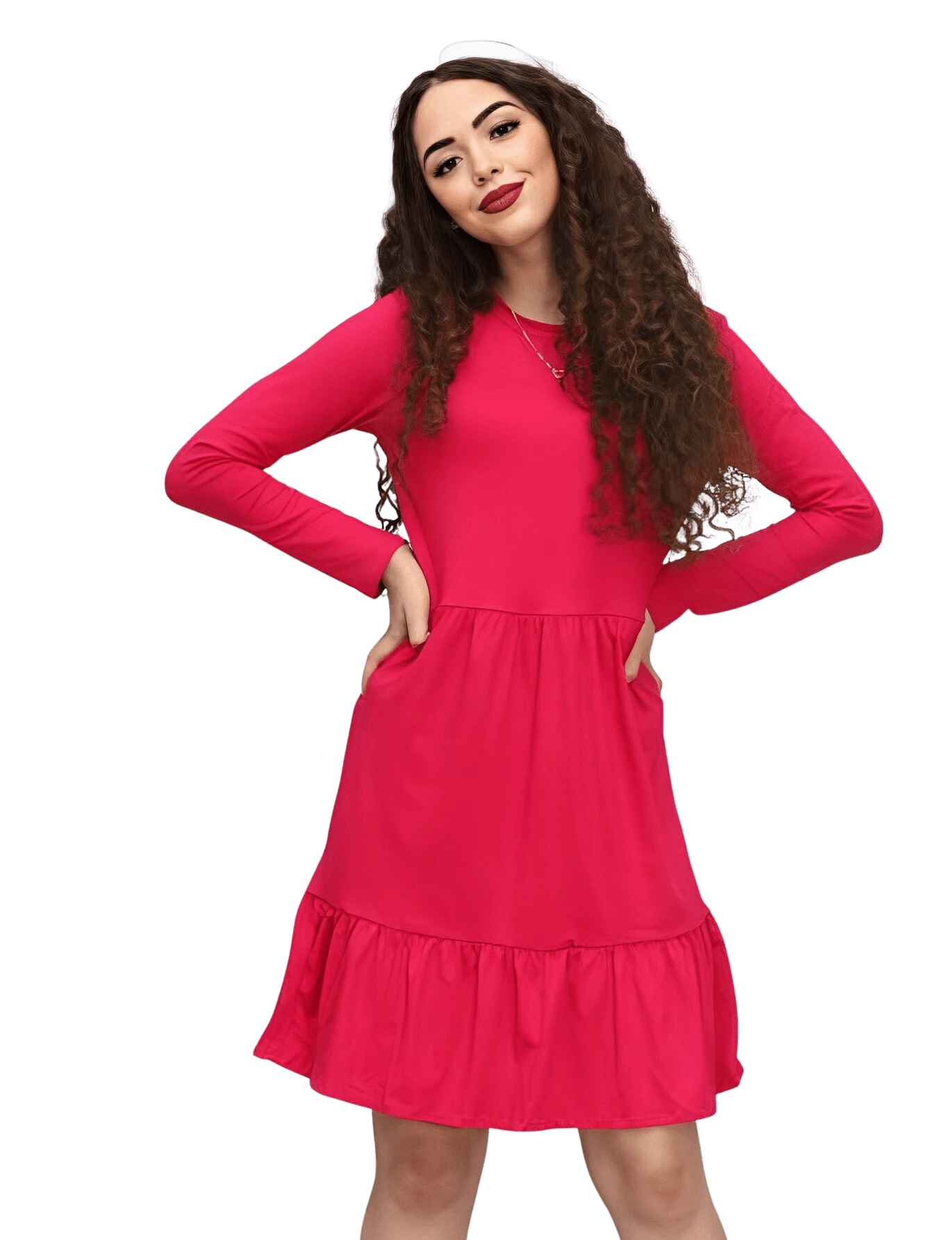 Women Dresses - 粉色 - 查看 1