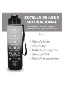 Botella de Agua 3 pzas - Blanco y Negro - Ver 4