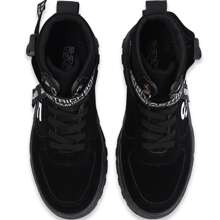 Shendy Vendy Botas Hombre Altas de Moda, Bota Táctica con Plataforma y Suela Gruesa, Antideslizante, Resistente Al Desgaste, Confortable-Botas De Trabajo, Botas De Motocicleta, Botas Altas Para Hombres, Zapatos Para Hombres - Negro - Ver 4