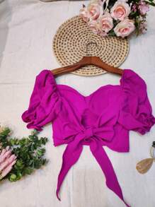 Women Tops - 紫色 - 查看 3