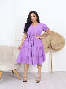 Women Dresses - 紫色 - 查看 2