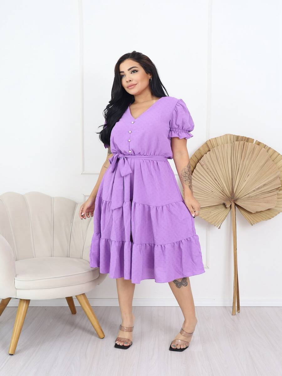 Women Dresses - 紫色 - 查看 1