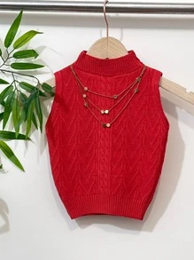 Women Knit Tops - 亮橙色 - 查看 1