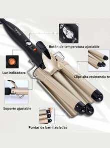 Ferro Triple Hair Curler For Waves 3 Barrels - 金色 - 查看 4