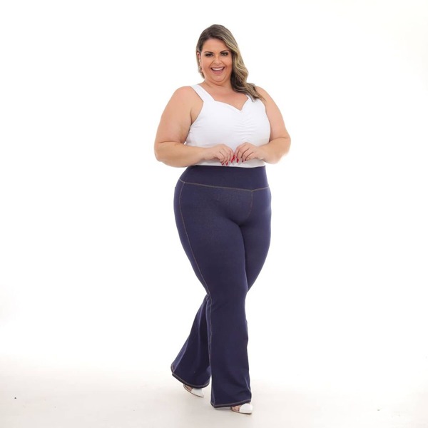 Legging Flare Cotton Jeans Fake Plus Size
