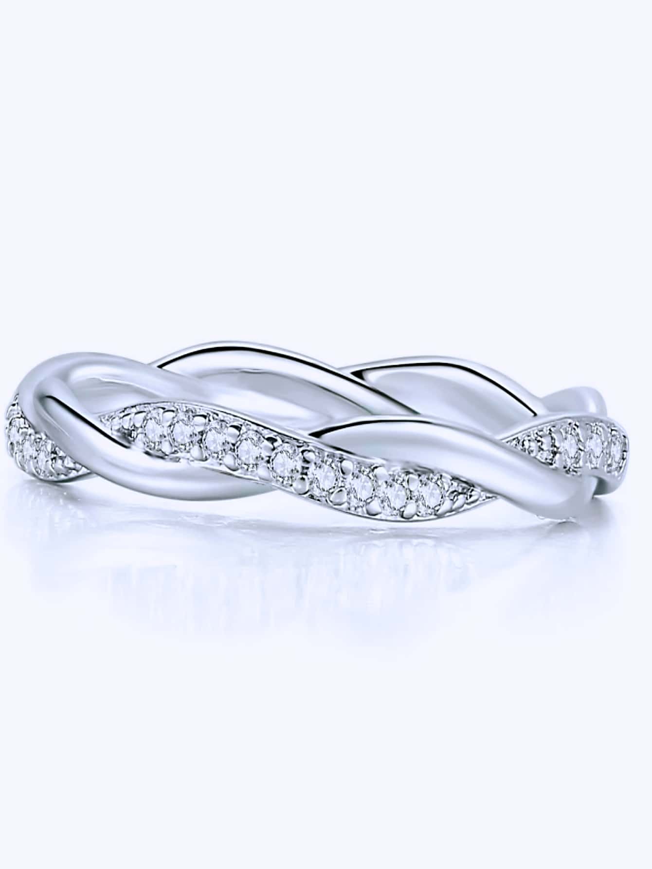 1pc Zinc Alloy Braided Ring
